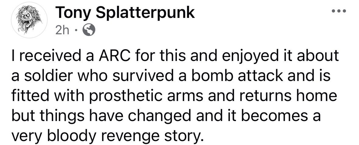 ManDrakenBooks's tweet photo. Shoutout to Tony Splatterpunk for checking out TINMAN and dropping a review! Grab your copy of this extreme horror novella if you dare. 

Pre-Orders: October 6, 2026
Official Launch: Halloween 2026

Exclusively on Amazon Kindle https://t.co/5p74sb8FQ5