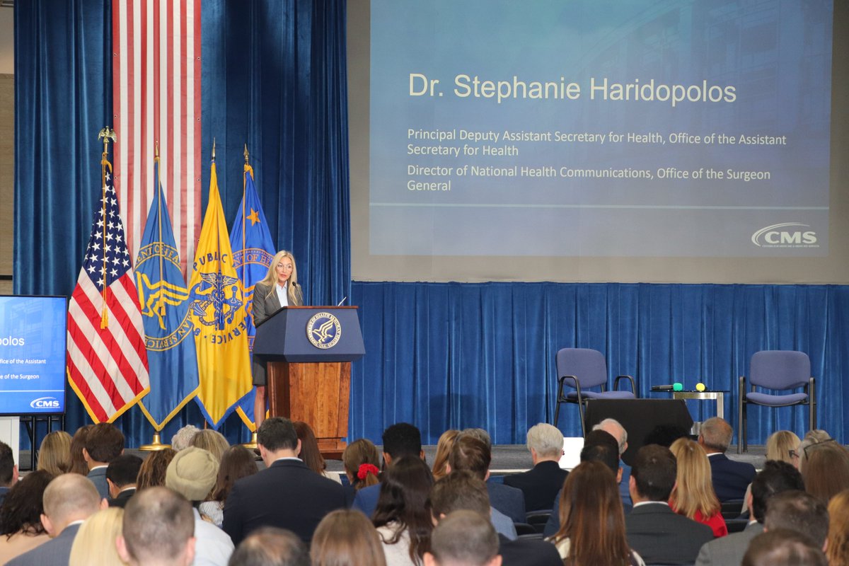 Surgeon_General's tweet photo. Today, Dr. Stephanie Haridopolos joined leaders at “Building a Healthier America: CMS ACCESS and a New Chapter in Health Innovation” to mark the launch of the CMS ACCESS Model.

During Healthy Aging Month, Dr. Haridopolos highlighted how ACCESS can help people with Medicare better manage chronic conditions while preserving patient choice and the trusted relationship between patients and their clinicians.

By focusing on meaningful health outcomes and supporting care beyond the doctor’s office, ACCESS can help older Americans live healthier, more independent lives.
