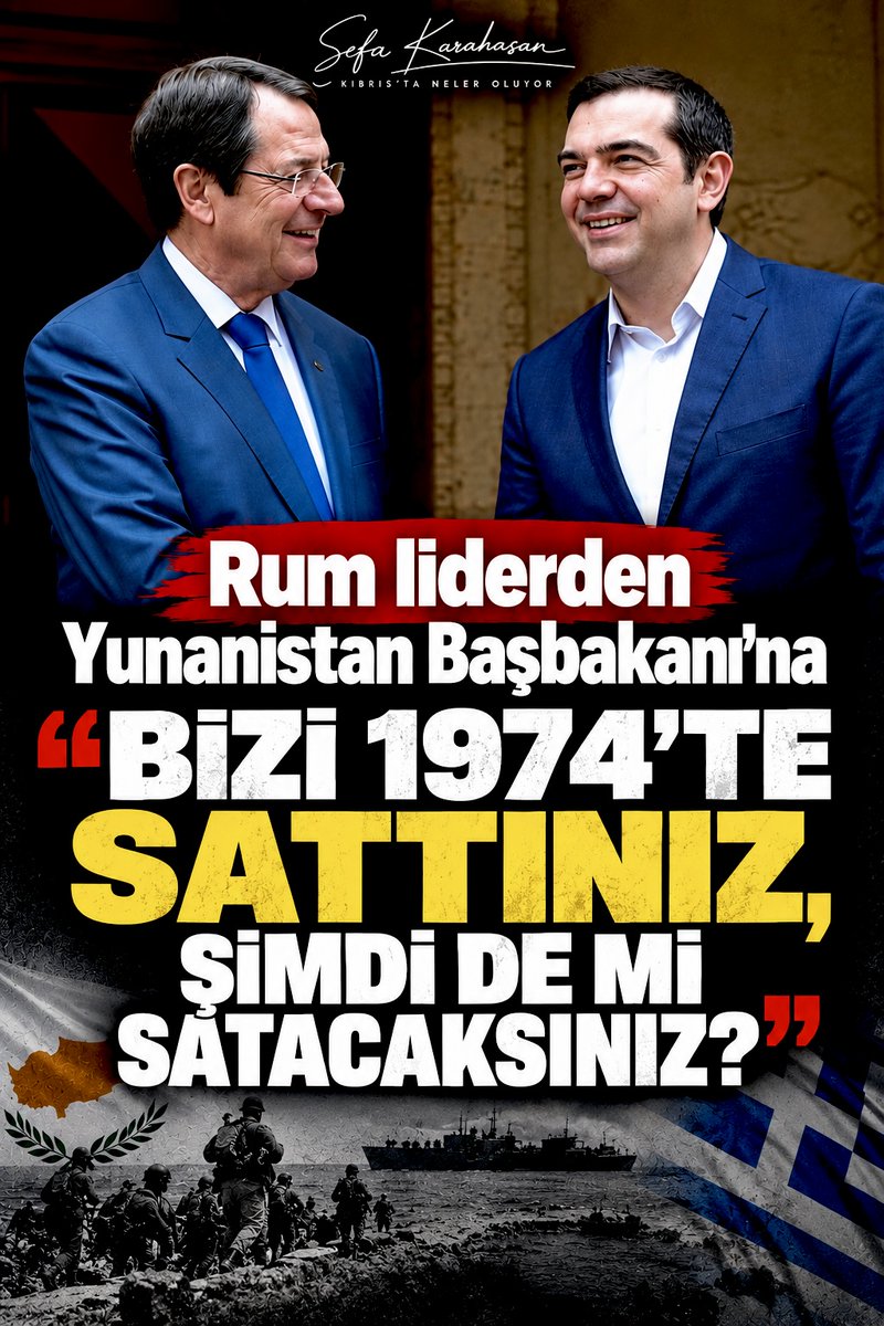 sefakarahasan's tweet photo. Rum liderden Yunanistan Başbakanı’na: ‘’Bizi 1974’te sattınız, şimdi de mi satacaksınız?’’

📍GÜNEY Kıbrıs’ın en önemli siyasi figürlerinden eski AKEL Genel Sekreteri Andros Kiprianu, 2017 Crans-Montana’da Kıbrıs zirvesi ile ilgili çarpıcı açıklamalar yaptı, ‘’Rum tarafı istediklerini almıştı; ama çözümü dönemin Cumhurbaşkanı Nikos Anastasiadis ve ekibi engelledi’’ dedi.

Eski Rum Ulusal Konsey üyesi de olan Kiprianu, o dönem Yunanistan Başbakanı Alexis Tsipras ile Rum Başkan Nikos Anastasiadis’in de bir birine girdiğini belirtti. 

Kiprianu, Türkiye’nin çözüm konusunda önemli bir irade gösterdiğini ama Kıbrıs Rum liderliğinin masadan kaçtığını kaydetti. Kiprianu, Crans-Montana’da yaşananları detayları ile şöyle anlattı:

Cuma gecesi BM Genel Sekreteri António Guterres altı maddelik çerçeveyi verdi. Anastasiadis gece 00.30’da geldi. Sabah 09.00’da Ulusal Konsey toplandı. 

Müzakereci Andreas Mavroyannis brifing verdi; konuşma tonu “neredeyse kutlama” şeklindeydi: “İstediğimize yaklaşık ulaşmış durumdayız.” Brifing gece üç civarı bitti.

Eski Cumhurbaşkanı Yorgos Vasiliu geldi: “En iyi viskiyi seçin, Kıbrıs sorununu çözdük” dedi. Yanımızda DİSİ Başkanı Averof Neofitu da vardı. Averof bana, “Kıbrıs sorununu çözecek, sen ona (Anastasiadis’e) güvenmiyordun” dedi. Ben de “Averof, gün ağarana kadar bekle” cevabını verdim.

Ulusal Konsey toplandığında Anastasiadis’in suratı asıktı. Bir şeylerin ters gittiği belliydi. Akşam yemeğinde Averof benden özür diledi: “Haklıymışsın. İşler Cuma’daki gibi değil.” 

BM Kıbrıs Özel Temsilcisi Espen Barth Eide, “Anastasiadis, Cuma gecesi herkes çerçeveyi müzakere zemini kabul etmişti; Anastasiadis’i ikna et” dedi. Ben de “İkna edemem, zaten sürekli çatışıyoruz” dedim.

Pazartesi gece Ulusal Konsey’de kavga büyüdü. Anastasiadis bana, “Böyle konuşmayı Türkiye’nin yandaşlarından duyuyorum” dedi. Ben de “Bu şekilde devam edersen Kıbrıs’a döndüğümde yaşananları anlatacağım” dedim. 

Akşam yemeğinde Yunanistan Başbakanı Alexis Tsipras beni aradı: “Anastasiadis’e söyle, önerileni kabul etsin. Elde edebileceğinin en iyisi bu” dedi. Ben de “Ben ikna edemem, sen konuş” dedim. Tsipras’ın cevabı, “İki kez konuştum. Kötü kavga ettik” oldu.

Tsipras, bana dönemin Başbakanı Binali Yıldırım’ın Crans-Montana’ya gelmeye hazır olduğunu söyledi. Yıldırım ve Tsipras anlaşmayı bitirmeye gelecekti. 

Anastasiadis, Tsipras’ın baskısı üzerine “Yunanistan olarak bizi 1974’te sattınız, şimdi de mi satacaksınız?” diye çıkışmış. Tsipras da “Nikos, vatan senin, sorumluluk senin, karar senin” demiş.