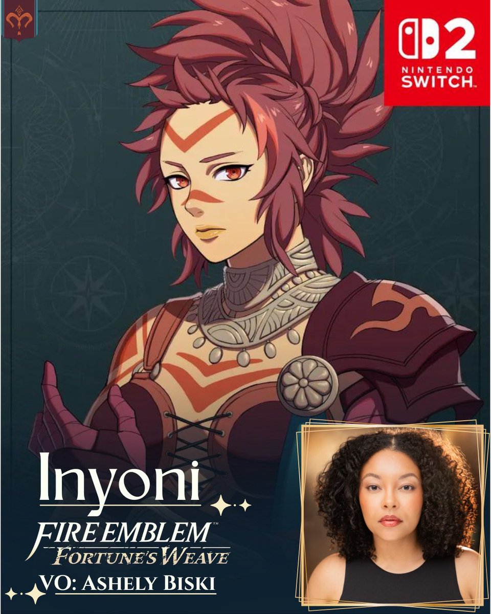 ashethegreat's tweet photo. So incredibly blessed to be the English voice of Inyoni in Fire Emblem: Fortune’s Weave! 

A huge thank you to @BoobsMcbalrog and @Cupofteaprod for having me!

The Demon Bow approaches on 9/17/26 🏹 https://t.co/22CxELs6Rh
