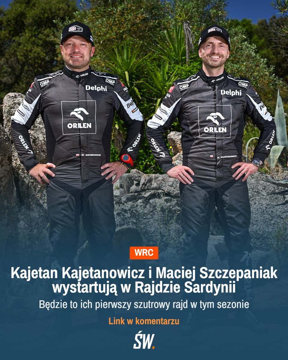 swiatwyscigow's tweet photo. Życzymy powodzenia!
#WRC #WRCPL #RallySardigna https://t.co/XJKVuemZOs