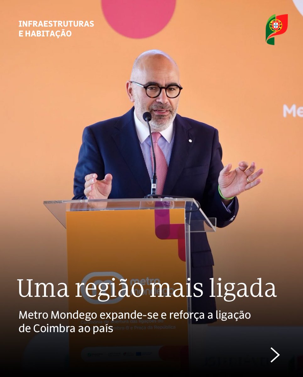 iestruturas_pt's tweet photo. Hoje decorreu a cerimónia de abertura da segunda fase do Metro do Mondego, que assinala as ligações entre Coimbra-B e a Praça da República, com passagem na Portagem.
É uma nova etapa do Metro Mondego e um passo decisivo para aproximar pessoas, encurtar distâncias.
#MIH https://t.co/xlKg2jWsMb