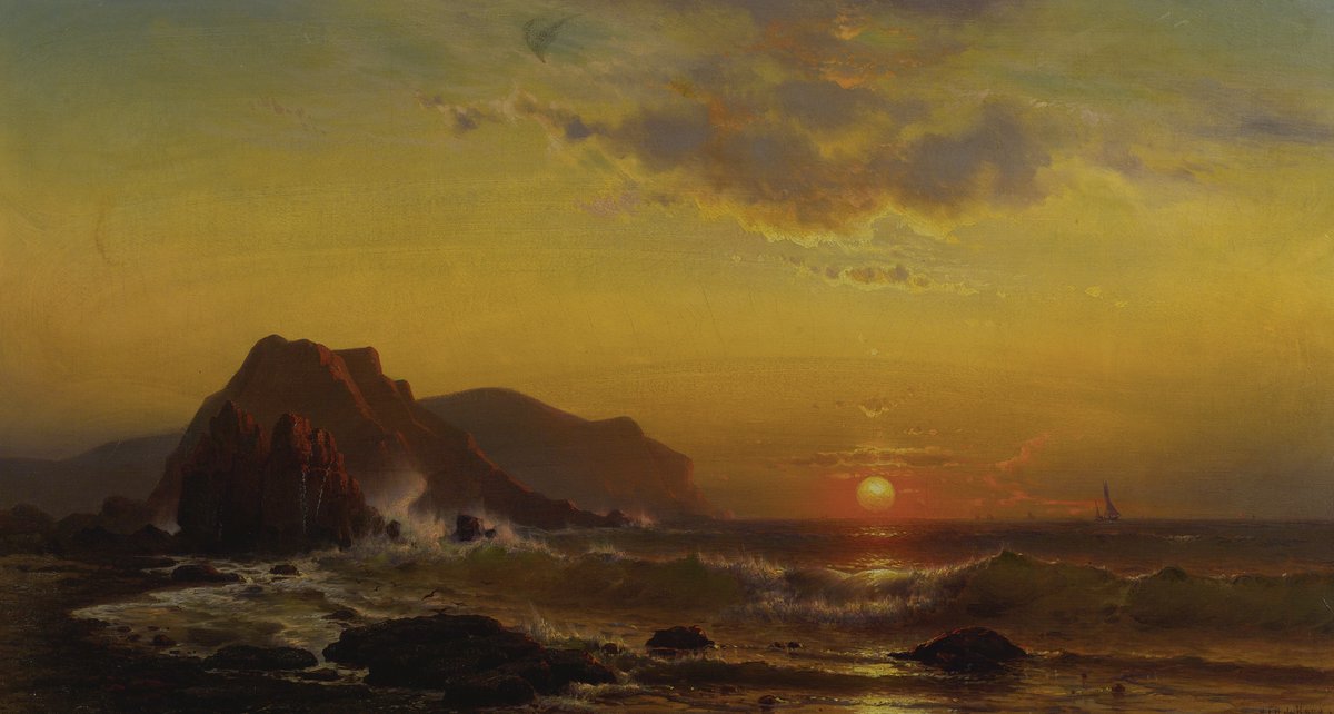 DailyClassicArt's tweet photo. Mauritz de Haas - "Sunset over the Waves" (1890) https://t.co/6OHYNBjXKO