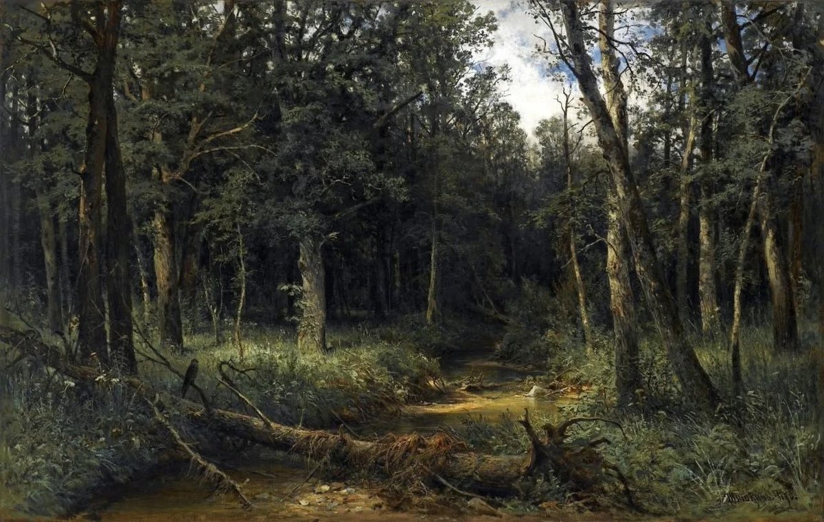 DailyClassicArt's tweet photo. Ivan Shishkin - "Dark Forest" https://t.co/3LfEfOToos