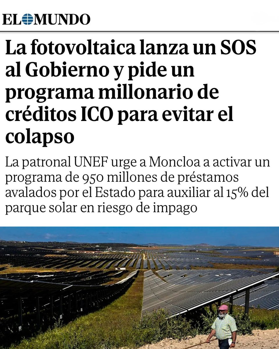 OperadorNuclear's tweet photo. Durante años, una parte del sector fotovoltaico ha acusado a la nuclear de pedir subvenciones para seguir funcionando, cuando lo que el sector nuclear reclama es aliviar una fiscalidad específica que, según PwC, ha aumentado un 72% desde 2019, incluye figuras impositivas duplicadas y ha sido cuestionada precisamente por esa superposición de gravámenes.

Ahora, con los precios cero y negativos golpeando la rentabilidad solar, UNEF pide que el ICO financie con 945 millones de euros a proyectos fotovoltaicos con dificultades para pagar su deuda, mediante préstamos puente que deberían devolverse cuando aumente la demanda eléctrica.

Son préstamos, no subvenciones, y conviene distinguirlo. El doble rasero aparece cuando reducir una carga fiscal excepcional sobre la nuclear se presenta como una ayuda injustificada, mientras se considera razonable recurrir al respaldo financiero del Estado cuando otro sector atraviesa dificultades económicas.

Cada tecnología puede defender legítimamente sus intereses, pero el Gobierno debería ser tecnológicamente neutral y tener el mismo criterio para todas.

https://t.co/AXbrEtuMSe