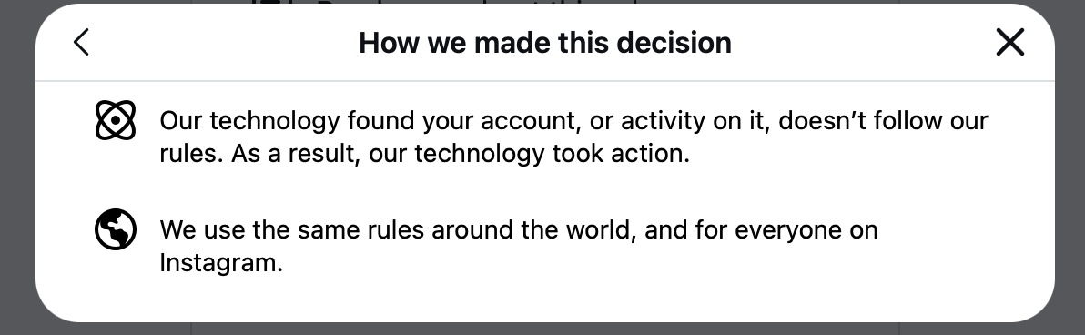 magopr2's tweet photo. @instagram Bring our accounts back, @instagram @Meta , the "technology" is deciding and continues to ban thousands of your users... The outcry for help is deafening https://t.co/Y4lfgszN1q