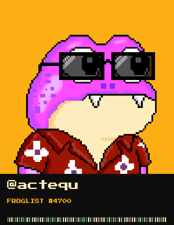 actequ's tweet photo. @zecfrogs Got a cool one while registering https://t.co/kjxJJE8fUu