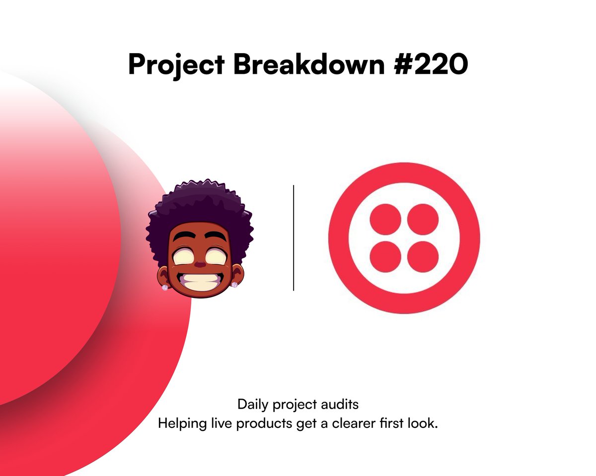 elementaGFX's tweet photo. I've started a daily series on projects that already have something real but the presentation still hasn't caught up to its potential.

Project Breakdown #220 — @twilio

Twilio is live customer engagement. SMS, voice, and the APIs behind those channels already move messages for builders and enterprises alike.

The page doesn't show any of that. Recent video is an 8 second Tweek Week card, a skydive for TwilioWorld, and a space hotline clip. The stills are volunteer photos from Global Impact Week. A first time visitor meets a culture feed, not a message actually leaving Twilio and landing on a phone.

A clean motion pin would open on Twilio instead, then run one real task with sound behind it: send the message, watch it arrive. That same clip could become both the pin and the ad.

They already have the pipes running. The first five seconds should feel like watching a message land, not like reading a recap of the last internal week.

See you in the next one.