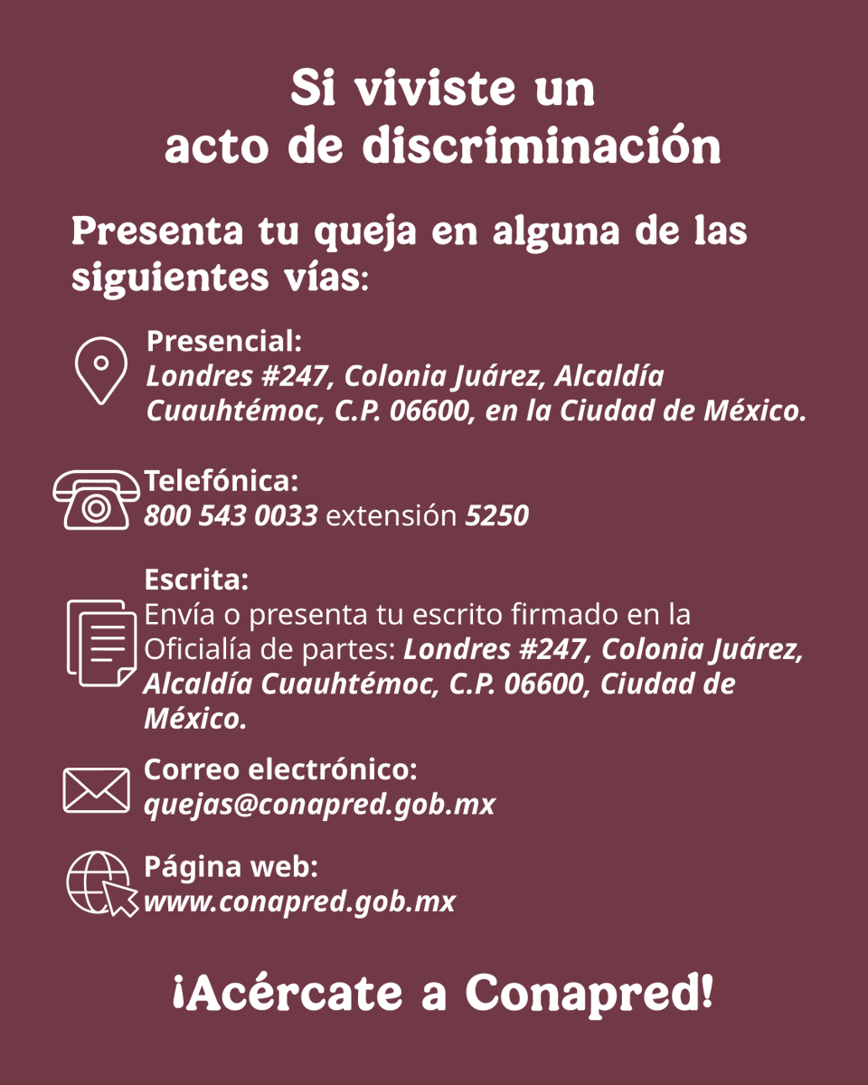 CONAPRED's tweet photo. 💼 La salud no deber ser un motivo de exclusión en el trabajo.

#MéxicoEsDerechos https://t.co/wPpgeR1S6Y