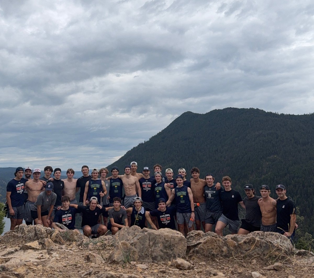blazerhockey's tweet photo. The boys did the Paul Lake hike up the Gibraltar Rock Trail! 🏔️ https://t.co/U14qekB8uv