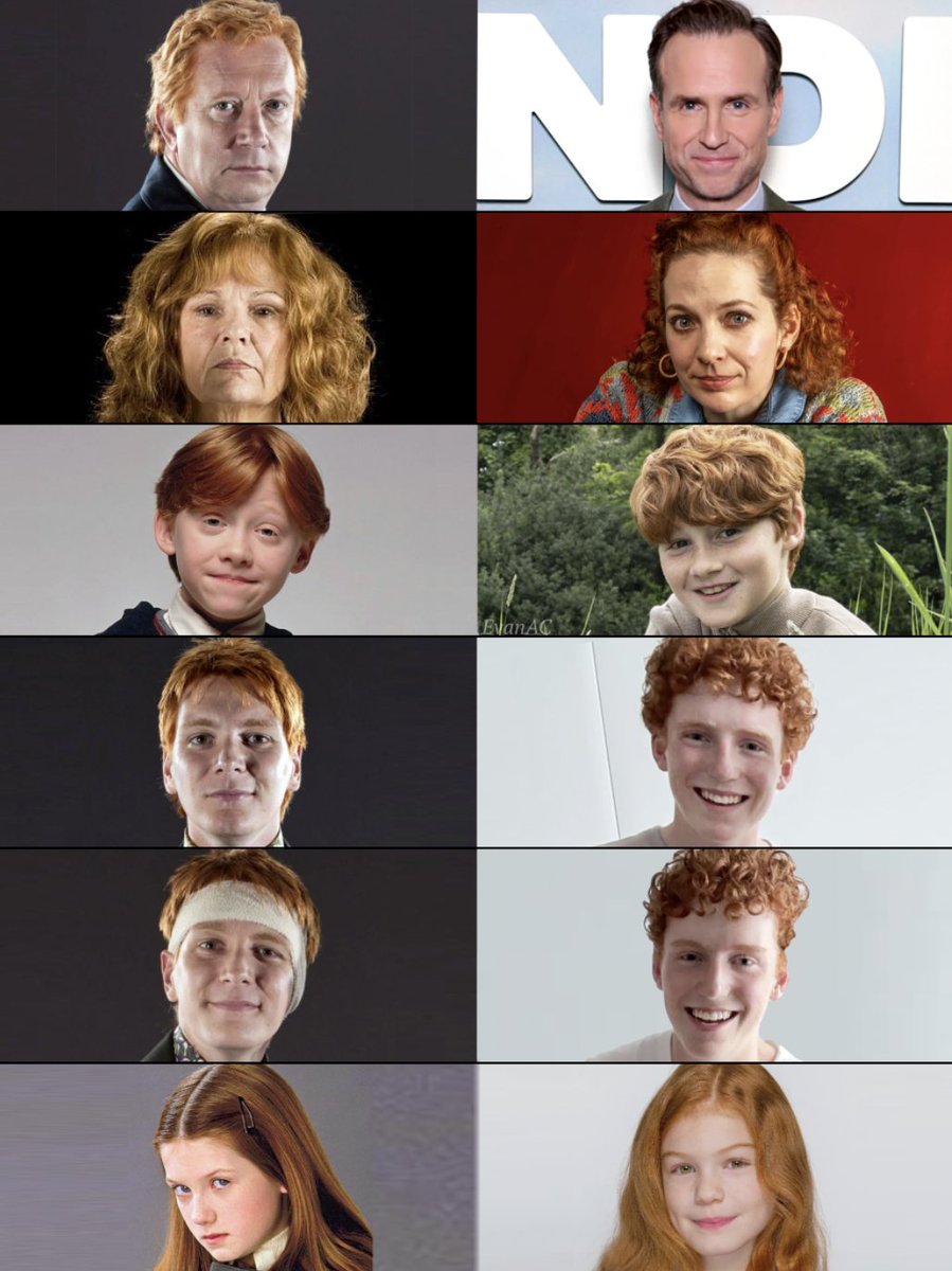 EvanAboutCinema's tweet photo. The old vs new Weasley family. ⚡️ https://t.co/FBySVJBD1B