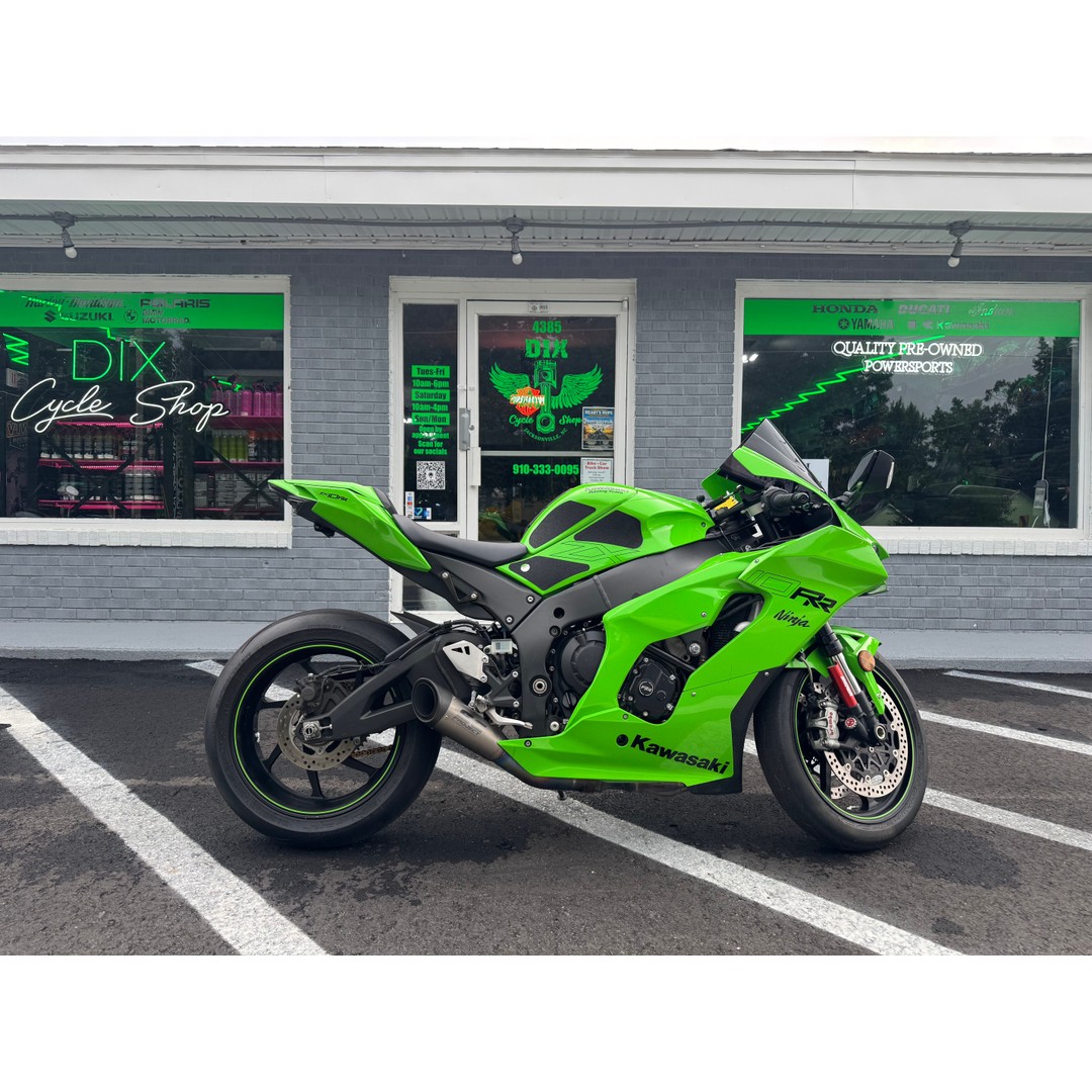 OliverMathg9's tweet photo. Just in: 2021 Kawasaki Ninja ZX-10RR. Only 4, 236 miles, priced at $23, 331. Built from decades of WorldSBK racing innovation for riders who rise to the challenge. Visit DIX CYCLE SHOP or message us today. https://t.co/HoW19C7o8c