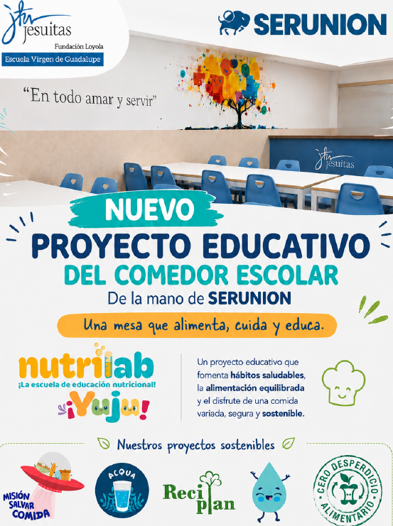 EscuelaEVG's tweet photo. El comedor escolar es más que comer: es un espacio educativo para aprender hábitos saludables, autonomía y convivencia.
Renovamos nuestros servicios: 
• Nuevo catering con Serunion 
• Servicio de bocadillos en el recreo 
• Aula matinal
• Info completa: https://t.co/GA7xRH6499 https://t.co/KO9UBi48zD