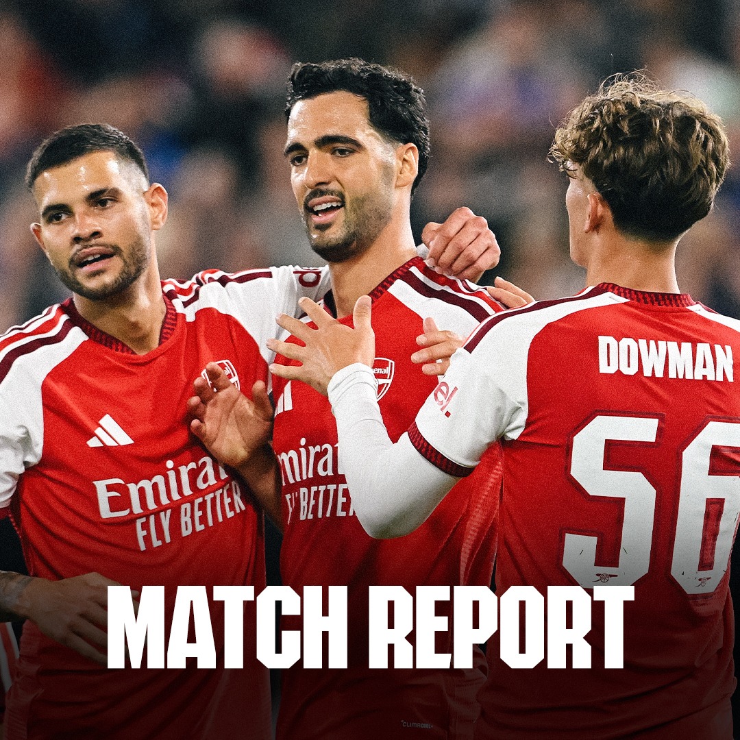 Arsenal's tweet photo. Four goals and into the the Fourth Round ✅

Read the match report from tonight's win 👇