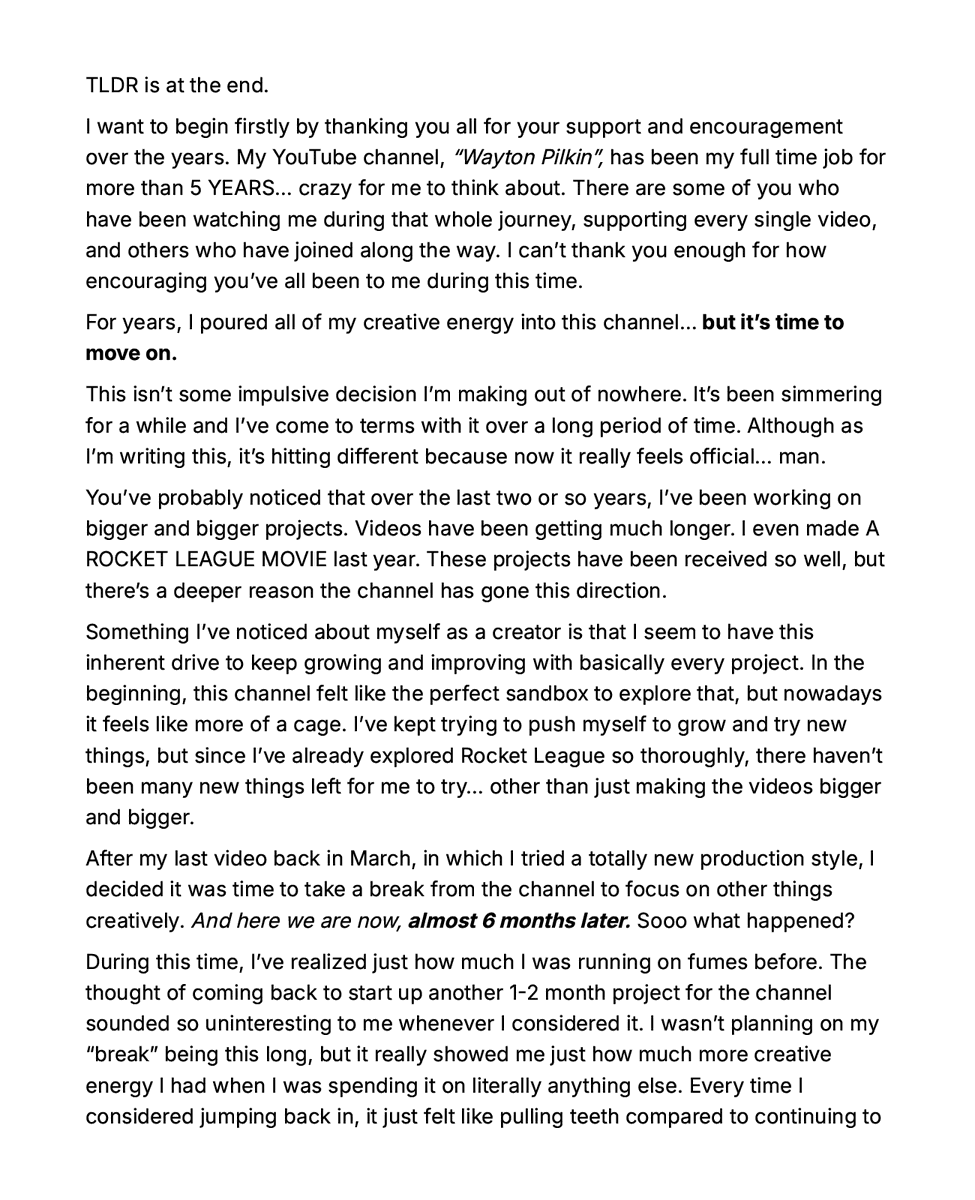 WaytonPilkin's tweet photo. A long overdue message for you all ❤️

Here's why I disappeared... https://t.co/cdlcSYqJkz