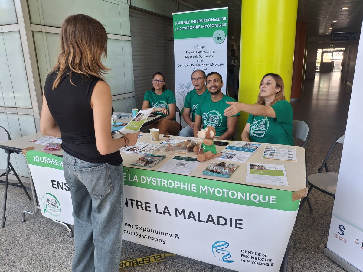 Inst_Myologie's tweet photo. ๐ #MyotonycDystrophy Awareness Day #GoGreenForDM ๐
โณ๏ธ Congratulations to the REDs research Team from @researchmyology and @dm_scope members for their collective action supporting #MD awareness Day today! ๐ซถ๐ป๐๐ป
@MyotonicStrong @Telethon_France @DM1Steinert https://t.co/cN2nfvezUu