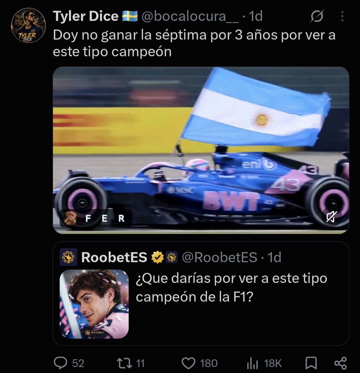 Bocha_Xeneize's tweet photo. @bocalocura__ Sos la misma basura que twitteo esto,opina de F1 gordo que para el futbol te falta años https://t.co/cLQSn5hAFz