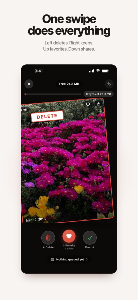 flicphotos's tweet photo. Your camera roll should feel calm, not crowded.

Flic helps you clean and declutter one photo at a time. Then Best 25 makes favorites easy to find again.

On-device AI. Photos never leave your iPhone.
https://t.co/SP2v6HDOgH https://t.co/DQENpzld76