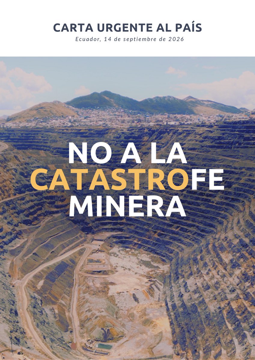 ecuainm_oficial's tweet photo. ‼️#URGENTE
Organizaciones indígenas, campesinas y antimineras difundieron una carta en la que rechazan la reapertura del catastro minero y convocan a movilizaciones para exigir su cierre. Advierten que la expansión de la minería metálica podría afectar territorios comunitarios, fuentes de agua, páramos, bosques y zonas de recarga hídrica, especialmente en la Cordillera Oriental y la Amazonía.Las organizaciones cuestionan además la entrega de nuevas concesiones y sostienen que el proceso avanza sin una consulta suficiente a las comunidades. Entre sus propuestas plantean realizar asambleas territoriales, presentar medidas cautelares y otras acciones legales, impulsar consultas populares y veedurías, y fortalecer la organización comunitaria frente a nuevos proyectos mineros.
EN