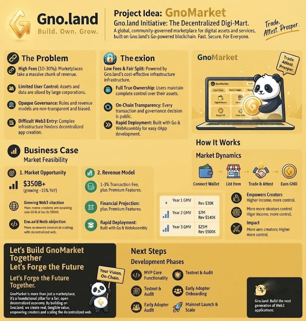 ShimulBin33's tweet photo. A community-governed incubator DAO on https://t.co/l8sfJ0nJzn to develop "GnoMarket, a low-fee, decentralized marketplace for digital goods, powered by https://t.co/l8sfJ0nJzn secure on-chain infrastructure and native Go/WebAssembly stack#KukuTank, #KuCoin, #Spotlight and #GNOT https://t.co/zpz76xrMkB