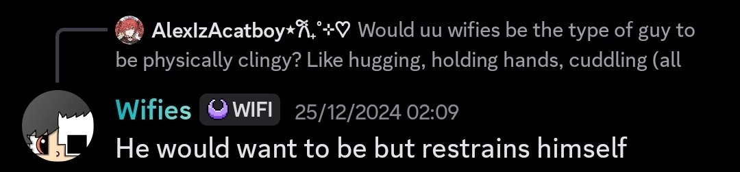 rottfies's tweet photo. #bbtwt #parfies
ESCAPE ROOM! NSFW
☯️ does restrain himself alot whenever he is around 🦜 - it stems from him feeling guilty in general about wanting so much affection all the time. he’d limit himself to small &amp; simple touches, his hand on top of 🦜’s, the occasional arm around + https://t.co/qL50iBpFtO