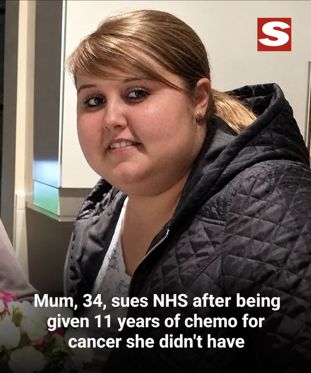 toobaffled's tweet photo. They told Becky Jones she had a grade 4 brain tumour and months to live.

She was 20. She spent the next 11 years on chemotherapy. About 156 cycles. Sick. Exhausted. Depressed. Shielding. Missing her own life. Believing the poison was the only thing keeping her here.

Then experts looked again. No cancer. Inflammation that could have been treated with steroids.

She is 34 now. A mum of two. One of more than 40 patients suing the same NHS trust over prolonged or unnecessary cancer treatment.

This is what “trust the system” looks like when the system never bothers to check its own homework. They can take a decade of a woman’s life and call it care.

https://t.co/EoUv6CdTW5
