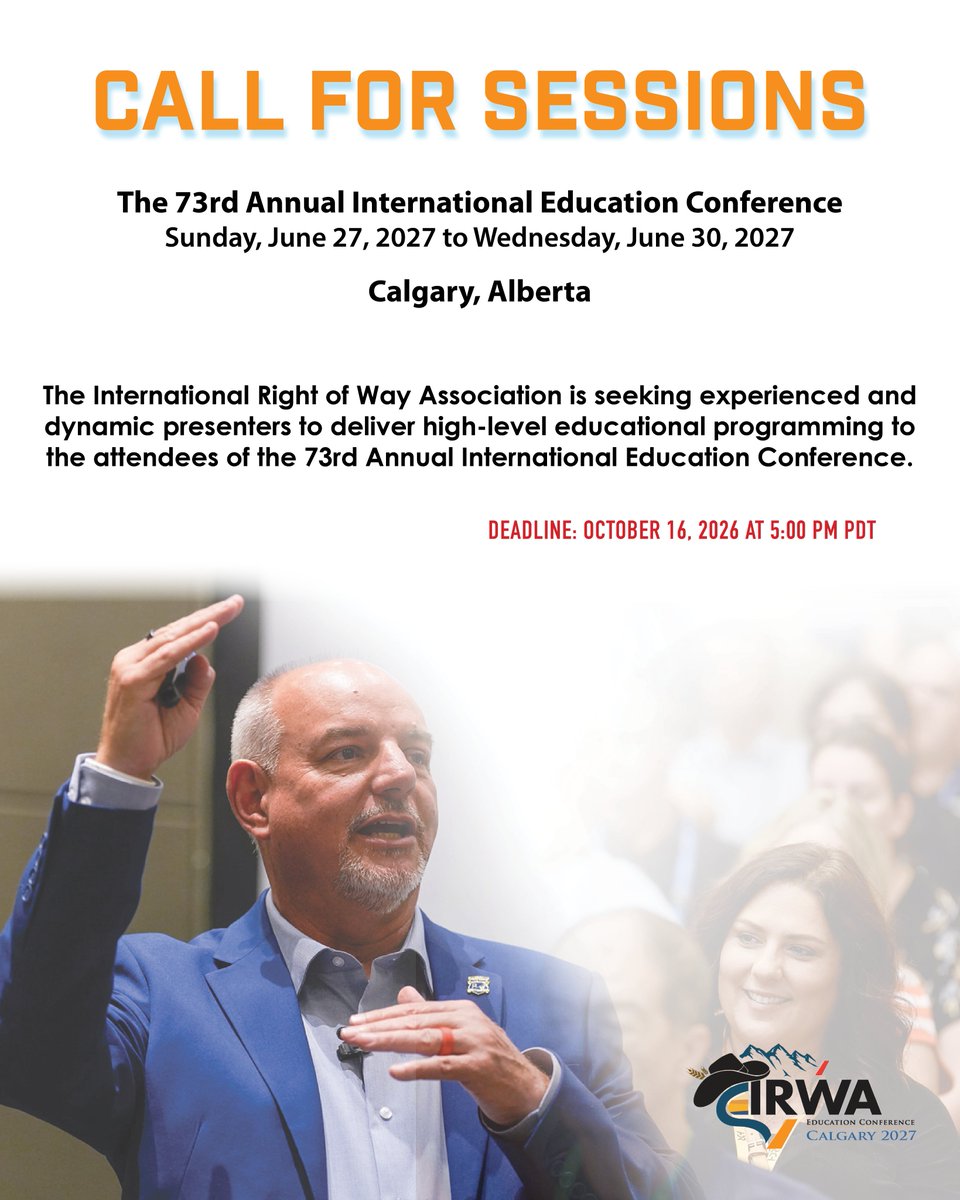 IRWA_Network's tweet photo. 💡Got a industry topic, insight or success story to share? We want to hear it! Education session submissions for the 2027 Conference are now open. https://t.co/I0ZBmZNoAZ https://t.co/2WGoBOZH5q