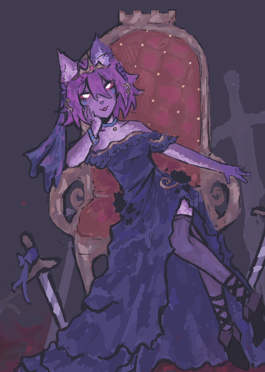 zemfyu's tweet photo. THE QUEENN ON SMP💜 💜
Omg I like this dress SO MUCH. #loppezzfanart #Art https://t.co/wMUlyDPsI0