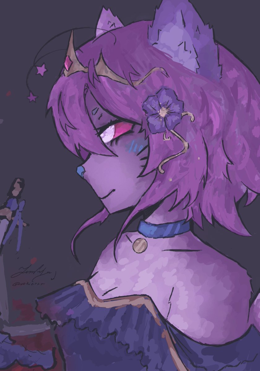 zemfyu's tweet photo. THE QUEENN ON SMP💜 💜
Omg I like this dress SO MUCH. #loppezzfanart #Art https://t.co/wMUlyDPsI0