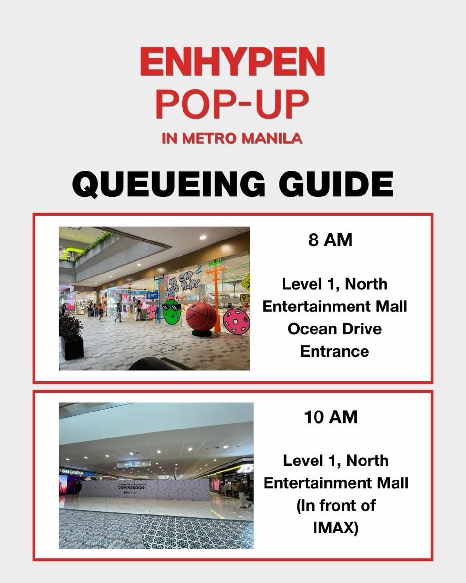 apopcollections's tweet photo. ENHYPEN POP-UP in METRO MANILA

LOCATION AND QUEUEING GUIDE

Check out our guides before you head over for a smooth visit! See you soon, ENGENEs! ✨

🗓 September 18 - October 18, 2026
⏱ 10:00 AM – 10:00 PM
📍Level 1, North Entertainment Mall, SM Mall of Asia

#엔하이픈 #ENHYPEN #ENHYPEN_POPUP