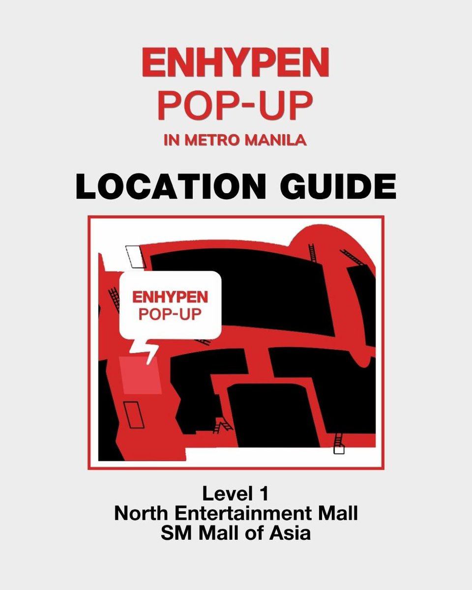 apopcollections's tweet photo. ENHYPEN POP-UP in METRO MANILA

LOCATION AND QUEUEING GUIDE

Check out our guides before you head over for a smooth visit! See you soon, ENGENEs! ✨

🗓 September 18 - October 18, 2026
⏱ 10:00 AM – 10:00 PM
📍Level 1, North Entertainment Mall, SM Mall of Asia

#엔하이픈 #ENHYPEN #ENHYPEN_POPUP