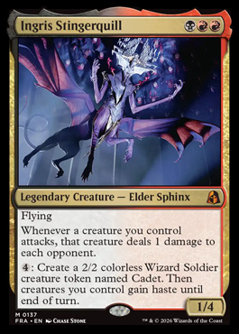 haus_dad's tweet photo. The cycle of Elder Sphinxes in FRA have given me an idea. We invent a FFA format but you have a leader that is one of these elder sphinxes? And their decks can only have spells that match their color? We can call it Sphinx Highlander Immortal Tussle, or "Admiral" for short. https://t.co/ZfFWOi0WgL