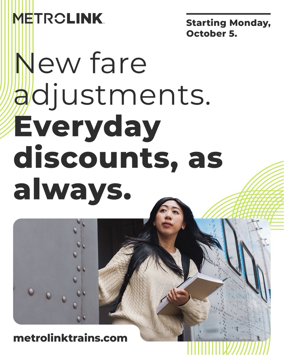 GoVCTC's tweet photo. Metrolink is updating fares beginning Monday, October 5, 2026. Here’s what is changing.
Learn more: https://t.co/hp3U85b3Fh https://t.co/ThZni8LdCe