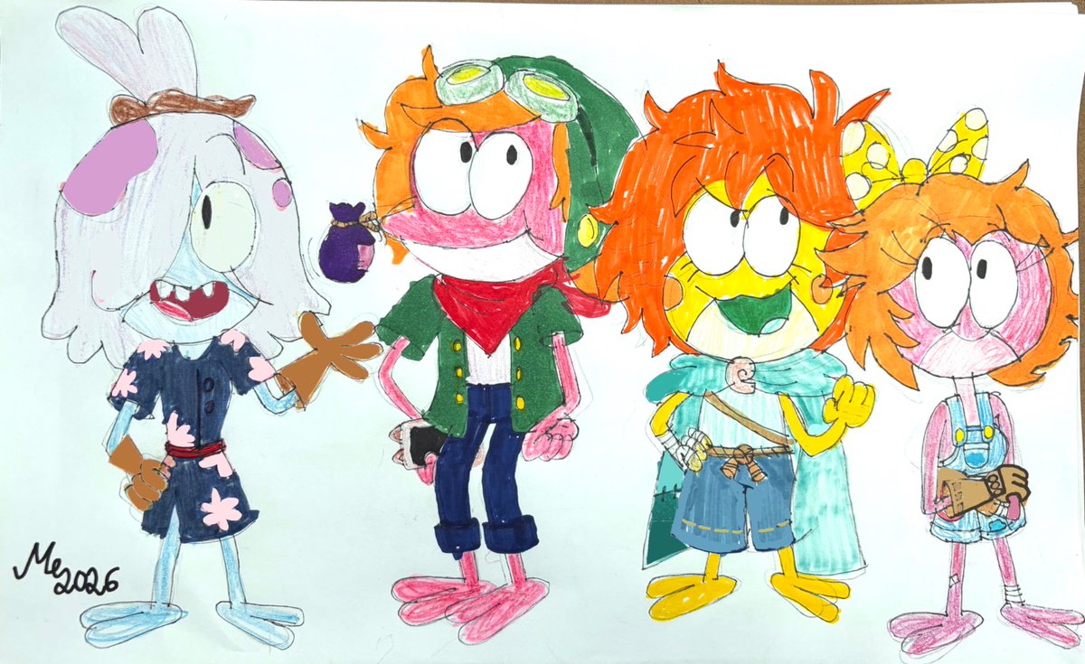 mccraecook's tweet photo. In honor of Amphibia:Strange Voyage coming in two months,here is the Wartwood Squad(Maddie,Sprig,Ivy,and Polly).
#amphibia #maddieflour #ivysundew #sprigplantar #pollyplantar https://t.co/ddye8uezsh
