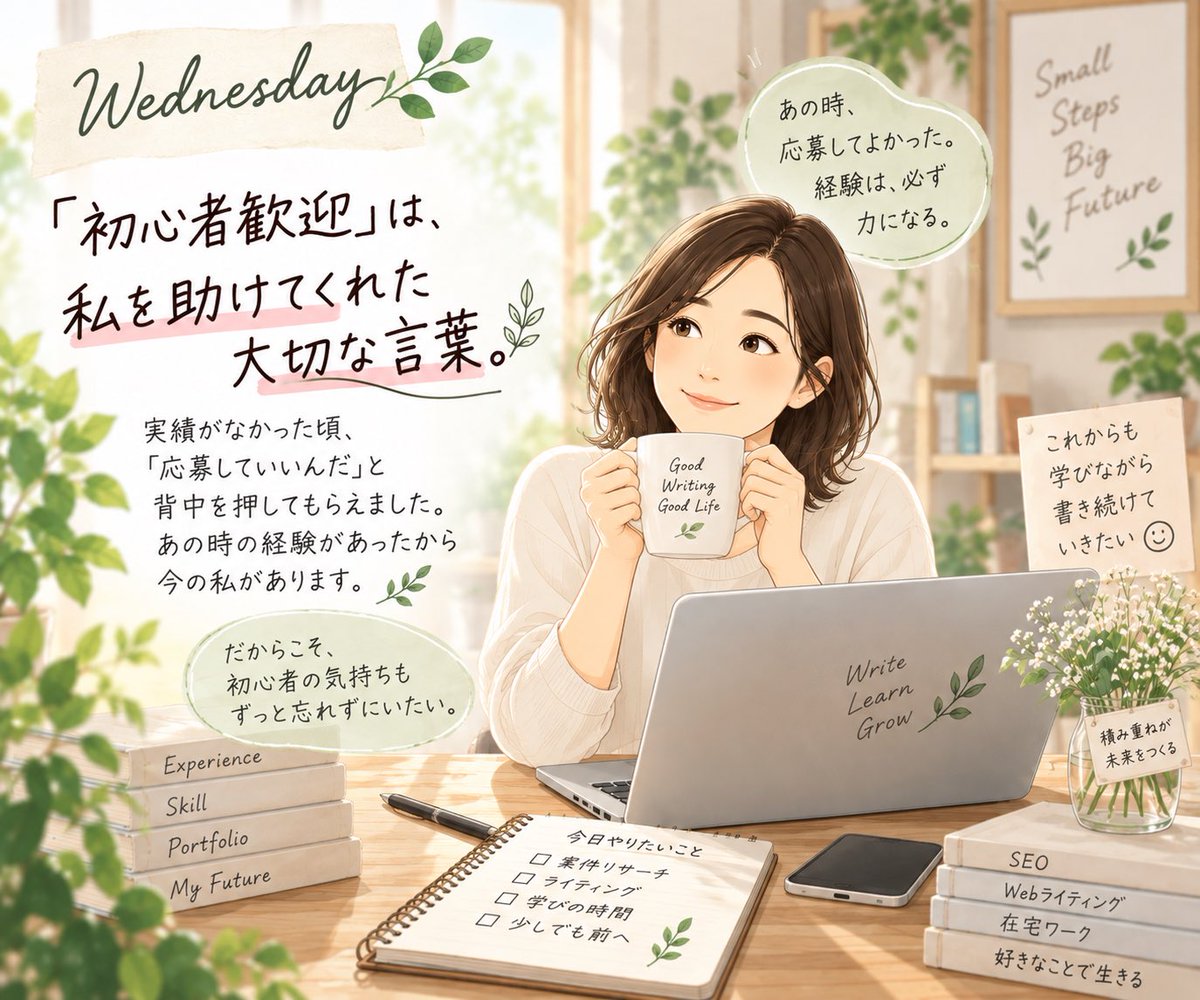 naoyoj8's tweet photo. 「初心者歓迎」が悪いわけではありません。

私も初心者の頃、たくさん助けてもらいました。

ただ、実績を積んできた今は、
「初心者歓迎だから応募する」ではなく、

「この案件で何を得られるか」

を見るようになりました。 https://t.co/5YH0KUuuLH