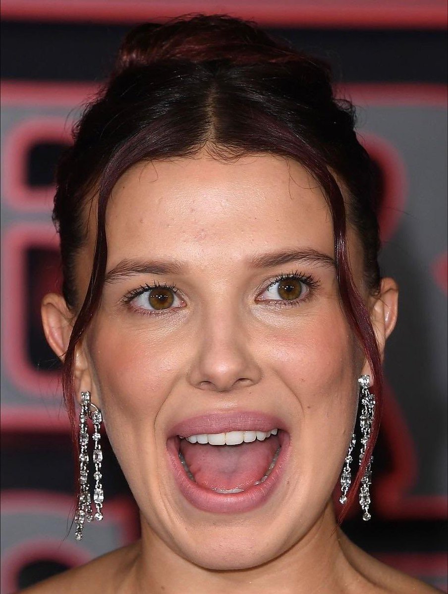 gooned4everr's tweet photo. Millie Bobby Brown’s expressive face leaves you no choice but to pull out your cock and pump away 🤤💦 https://t.co/35yMSh8cUl