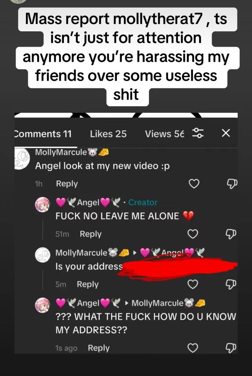 yiiku88ky's tweet photo. Hello yemas, something big came up and please mass report this mollytherat7 on tiktok, they d0xxed one of my friends friend over some useless shit that isnt even important and most likely immature, please mass report and thank you https://t.co/tNLvVmRwil