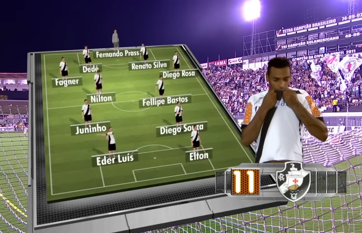 golsdobrasil1's tweet photo. Esse era o time do Vasco na última vez que o clube chegou numa semifinal sul-americana.

2011 (Copa Sul-americana)

📸 Reprodução/TV Globo https://t.co/VIX4V6anGm