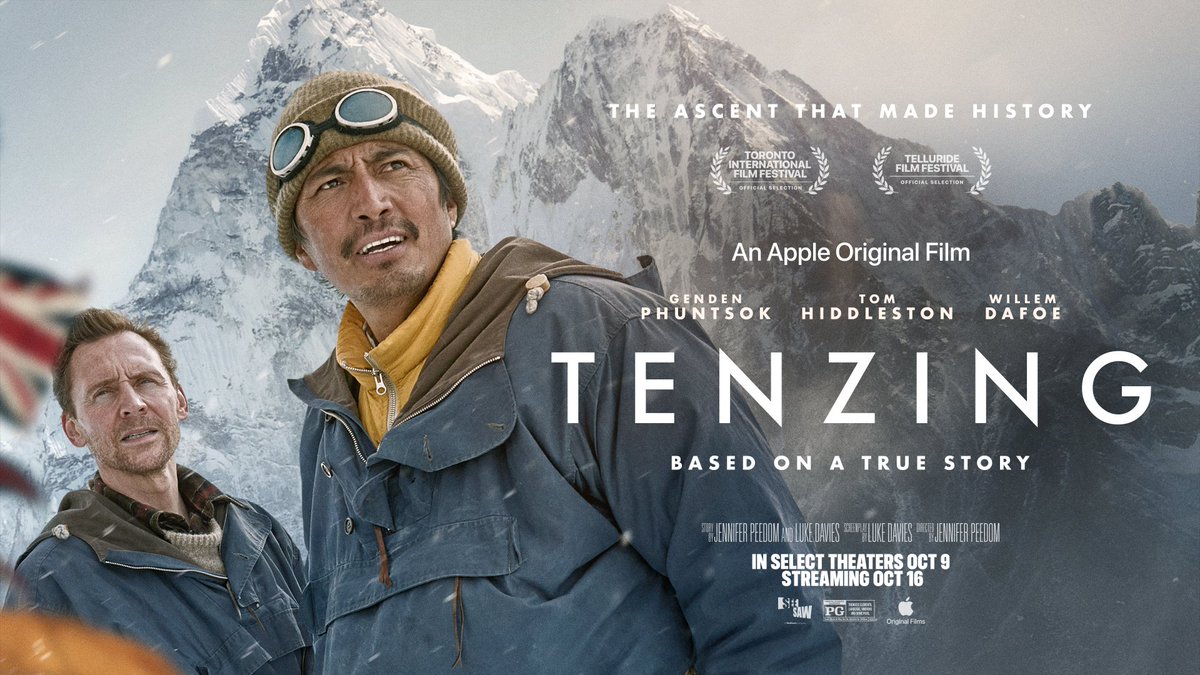 AppleTV's tweet photo. Trailer tomorrow.

#Tenzing — In select theaters October 9, streaming October 16 https://t.co/QlrFdI1jFo