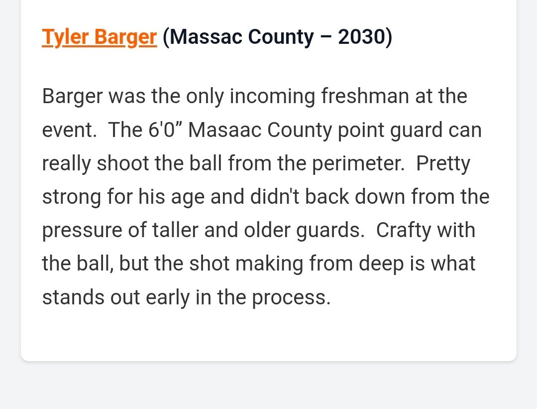 TylerBarger30's tweet photo. Thank you for the write up @PrepHoopsIL https://t.co/bFit6qjvfF