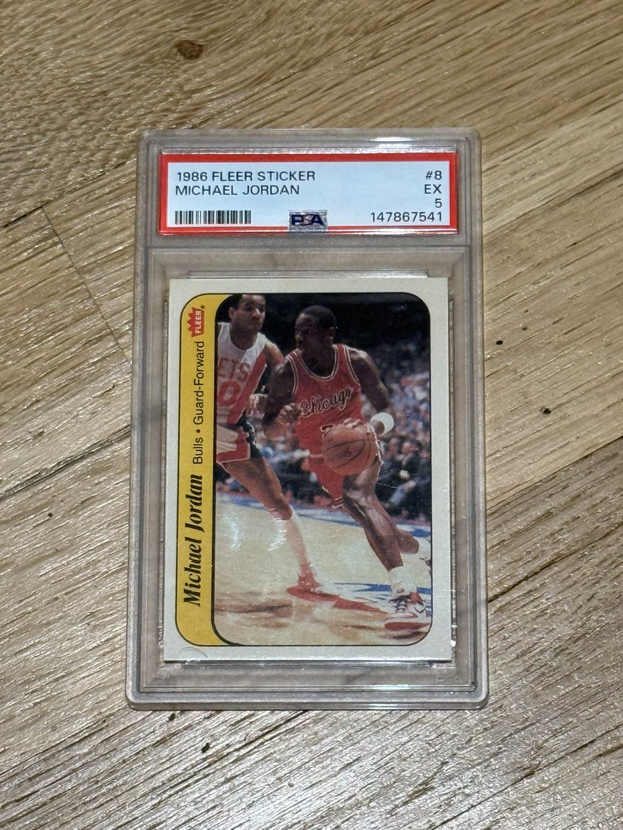 DblocDunks's tweet photo. 1986 Fleer Sticker Jordan PSA 5
$2299 Shipped Insured

RP’s Appreciated
DM OR Comment To Claim https://t.co/PN2eT1zidm