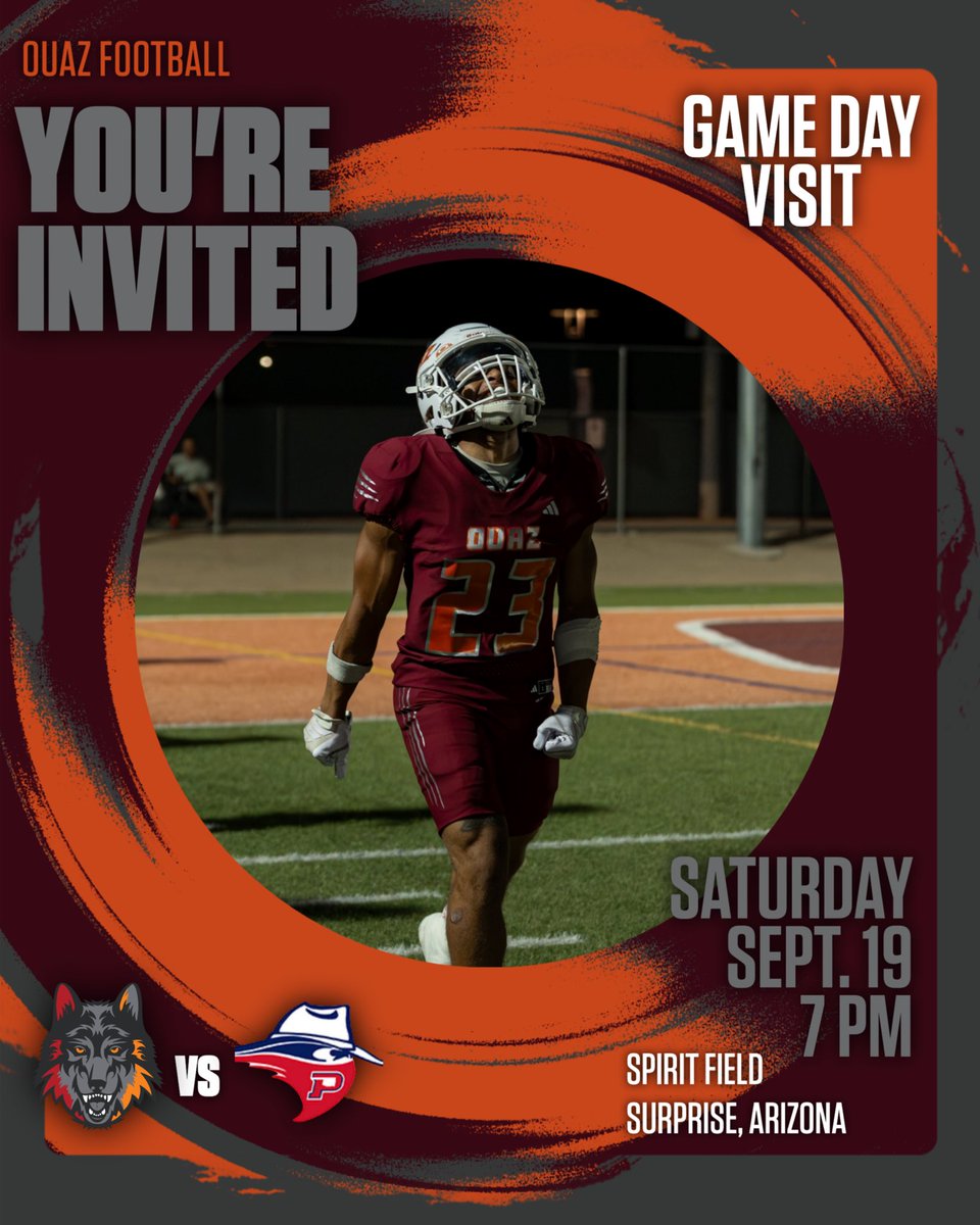 contreras08nano's tweet photo. Attention Class of 2027🚨
We have a few spots available for our Game Day Visits!

DM if you’re interested!

DON’T MISS YOUR OPPORTUNITY!!!
Come check us out!
@OUAZFootball https://t.co/6lwfZUfmZl