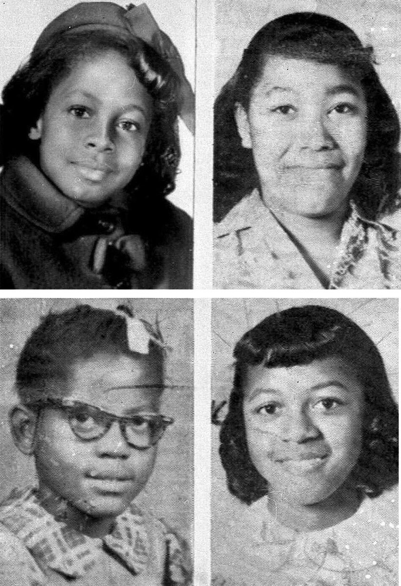 BlackPastOnline's tweet photo. Sept. 15: #OTD in 1963, Addie Mae Collins, Denise McNair, Carole Robertson and Cynthia Wesley were killed in the bombing of Birmingham’s 16th Street Baptist Church. The attack became a defining moment in the Civil Rights Movement. #BlackHistory #BlackPast https://t.co/8ZDqIAOTs2 https://t.co/VCcVPB6sAb