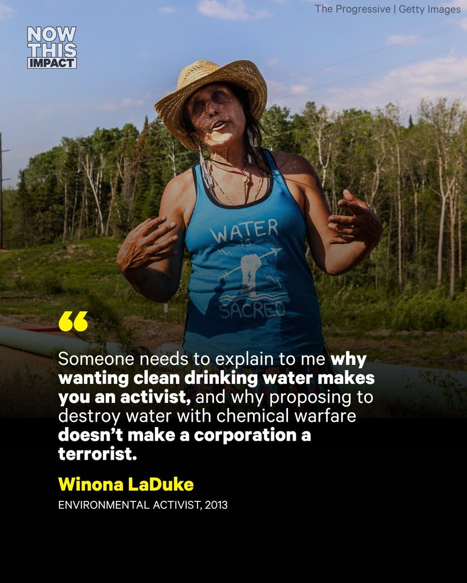 nowthisimpact's tweet photo. These words hit just as hard today as the Trump administration rolls back pollution limits and weakens water protections — all so corporations can cash in. https://t.co/KtYCzuSfmA