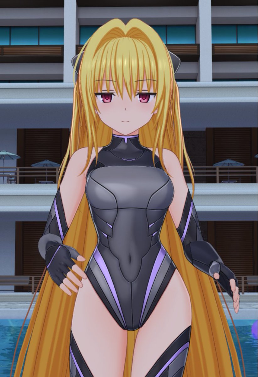 OppekepeirEX's tweet photo. コラボが来るということでヤミちゃん
KAZAMIとか日向とかISRWあたりの黒基調ピチピチスーツがよく似合う https://t.co/rupDju6icl