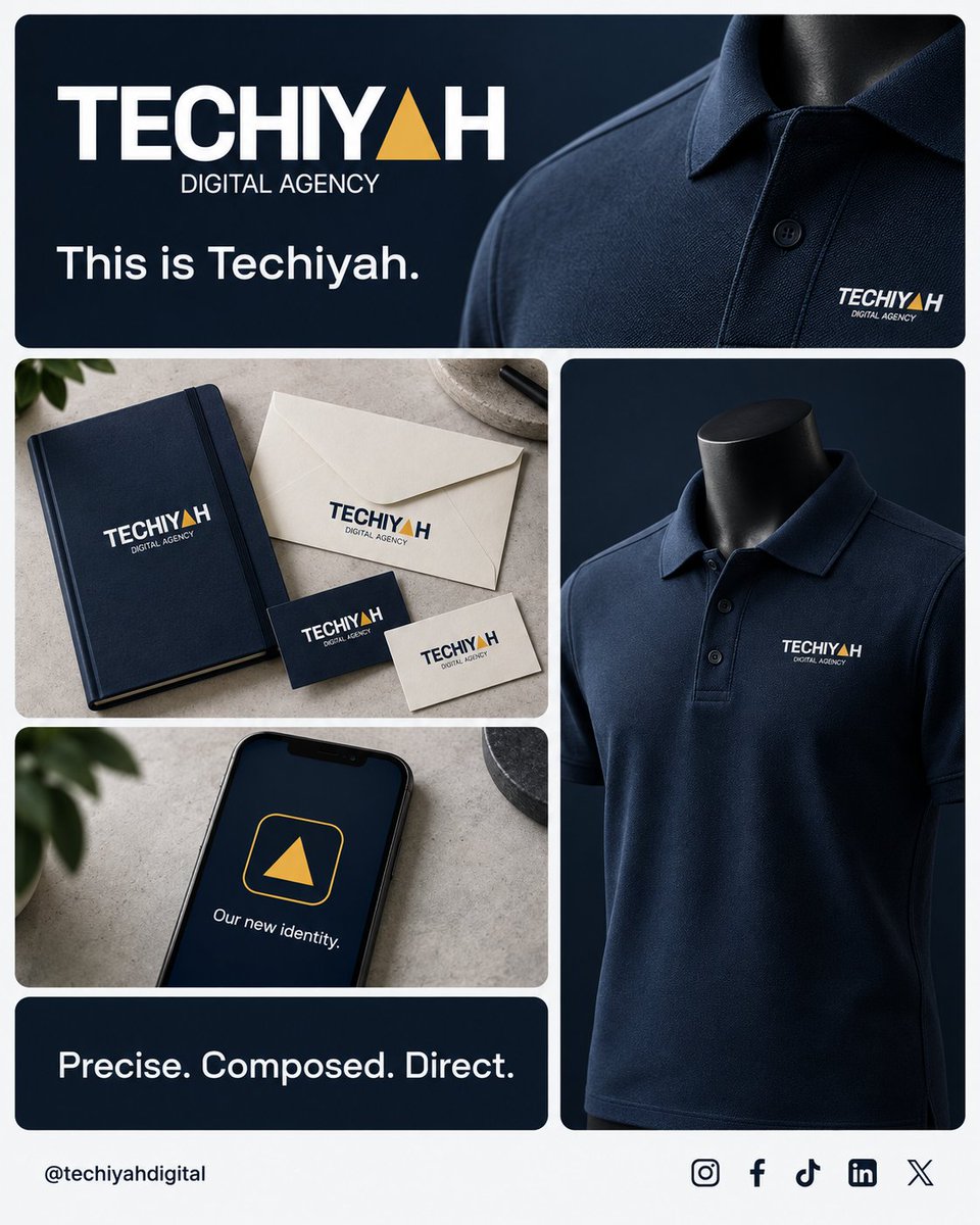 techiyahdigital's tweet photo. We’ve refreshed our look, from our logo and colours to the details you’ll see across our pages.
More details coming up soon. watch out.
This is Techiyah’s new identity, and we’re glad to share it with you.
#techiyah #branding #AIAutomations #FYP #WebDesign https://t.co/VOm9sx2Tdz