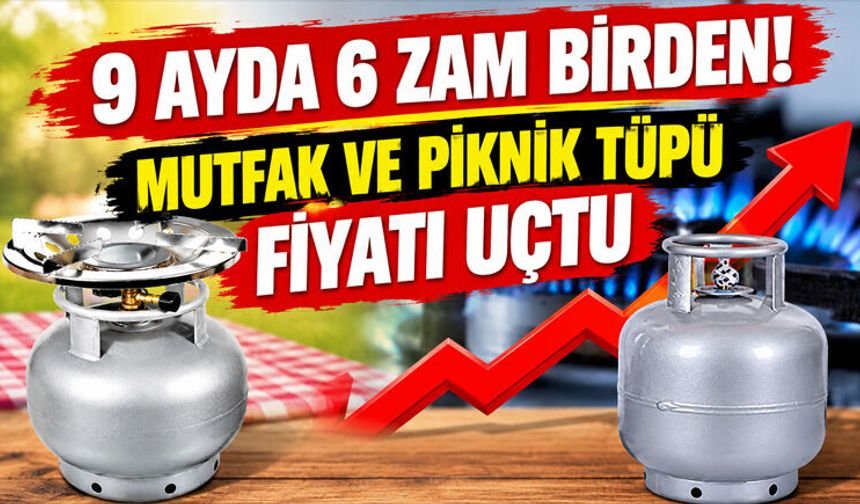 32Aktuel's tweet photo. Mutfak ve piknik tüpü fiyatı uçtu
9 ayda 6 zam birden
12 kilogramlık mutfak tüpünün fiyatı eylül zammıyla 1.570 liraya yükseldi. 2026 yılının ilk 9 ayında 6 kez zamlanarak 395 lira artan mutfak tüpünün yanı sıra piknik tüpü de 330 liraya çıktı. https://t.co/qOjNb89pqT