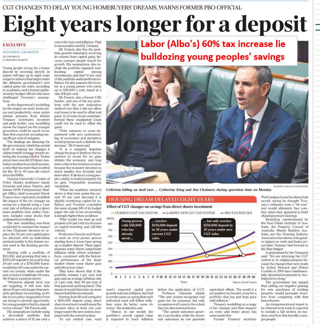 DerekFranc90653's tweet photo. "Treasury said at pg 149 of Budget the rate of tax on investing is already higher than on labour. Why would you then go and propose a 60% tax increase on investing and call it "reform"? Only someone with O understanding of economics would propose such a diabolic tax increase"👇 https://t.co/ClAD2U9UL0