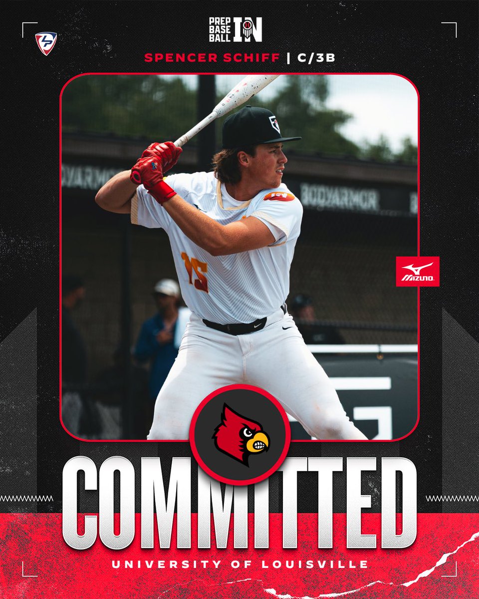 PrepBaseballIN's tweet photo. β28 C/3B Spencer Schiff (Mater Dei HS) commits to Louisville #GoCards
Schiff becomes the 8th Indiana Future Gamer to commit since #PBFG26 π
οΏ½οΏ½οΏ½οΏ½PROFILE: https://t.co/QKeyqjDwPR
@sschiff13 || @MaterDeisports || @Athletics_BSBL_ || @LouisvilleBSB || @prepbaseball || @ShooterHunt https://t.co/XDjXoJ0UvA