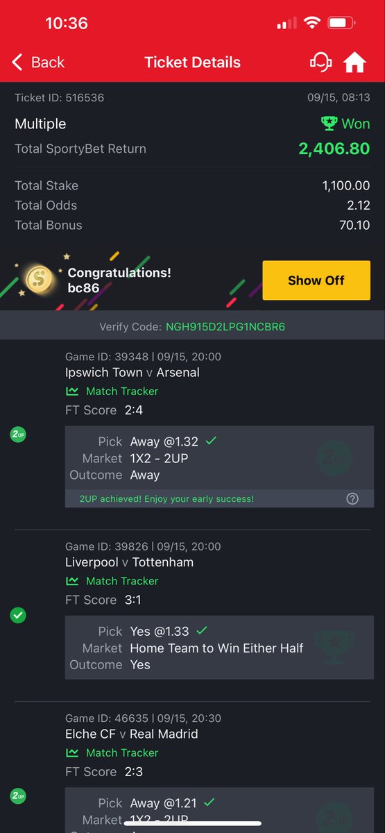 b_csounds's tweet photo. Rollover Day 2 won

Onto the next 

@Mrbankstips @cubana_WL @Ruby0361 https://t.co/VARtHZpetb